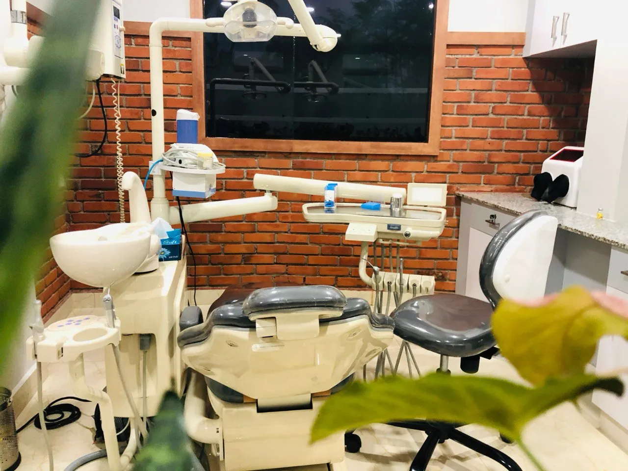 Dental chair and equipment in the treatment room